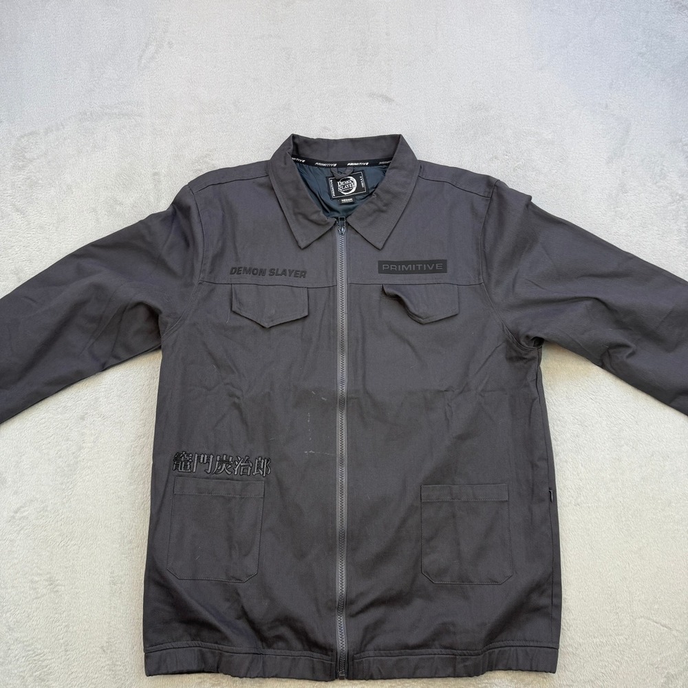 Primitive x Demon Slayer x Tanjiro Utility Jacket Mens‎ Medium Black Streetwear